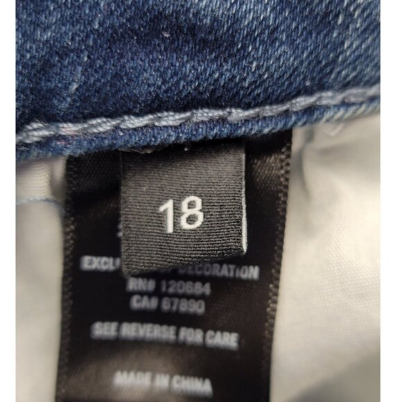 Hot Topic Light Indigo Grommets & Chains Skinny Jeans Plus Size 18 - Picture 11 of 13